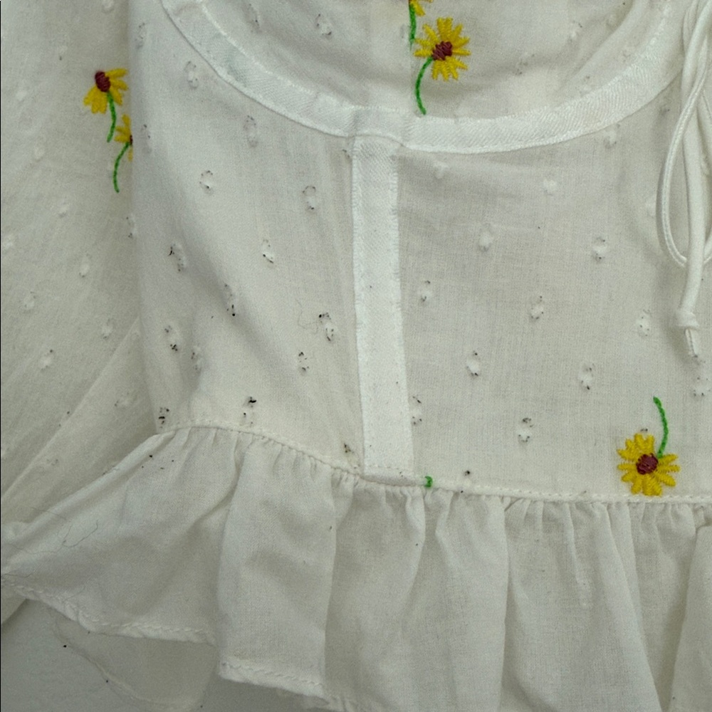 For Love & Lemons White Floral Blouse - Picture 4 of 7